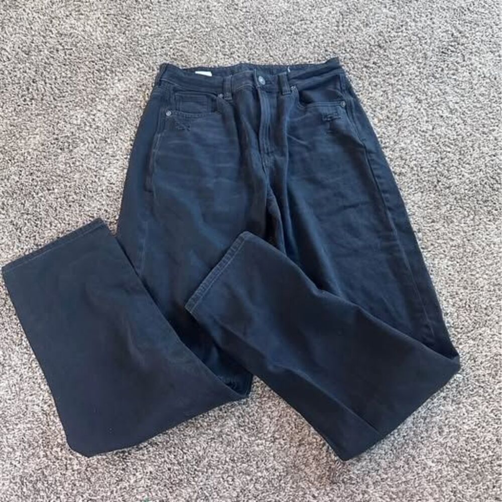 American Eagle Straight Mom Jean black - Picture 2 of 4